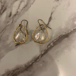Gold and pearl earrings